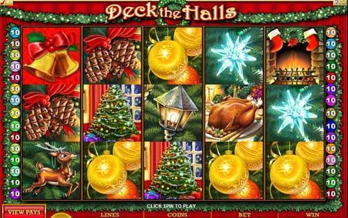 Deck the Halls base game screenshot showing reels and features