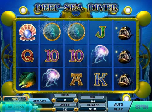 Deep Sea Diver Slot Base Game Deep Sea Diver base game screenshot showing reels and features