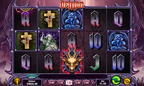 Demon base game screenshot showing reels and features