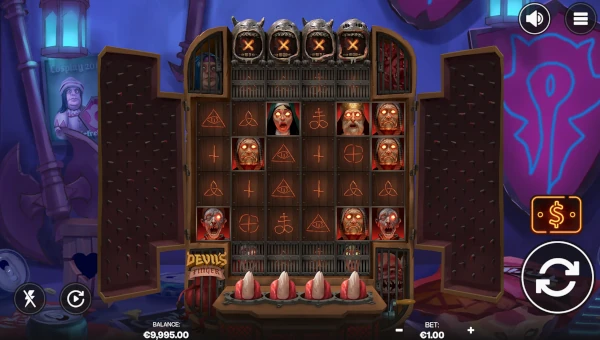 Devils Finger base game screenshot showing reels and features