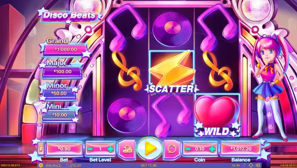 Disco Beats base game screenshot showing reels and features