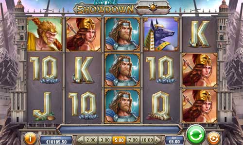 Divine Showdown base game screenshot showing reels and features