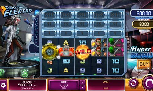 Doctor Electro base game screenshot showing reels and features