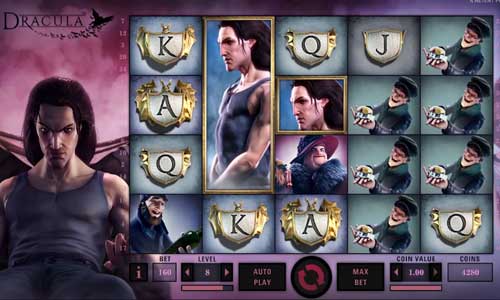 Dracula base game screenshot showing reels and features
