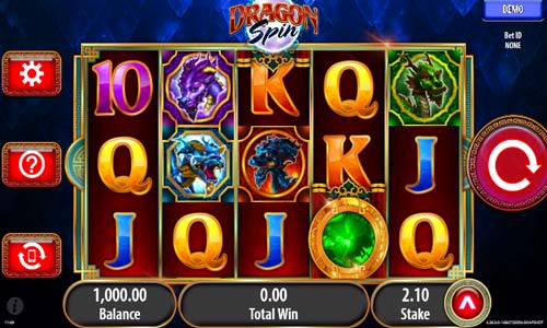 Dragon Spin Slot Base Game Dragon Spin base game screenshot showing reels and features