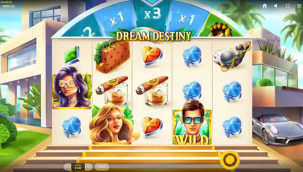 Dream Destiny base game screenshot showing reels and features