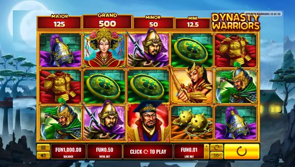 Dynasty Warriors base game screenshot showing reels and features