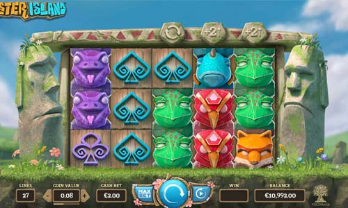 Easter Island base game screenshot showing reels and features