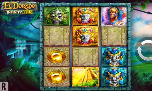 El Dorado Infinity Reels base game screenshot showing reels and features