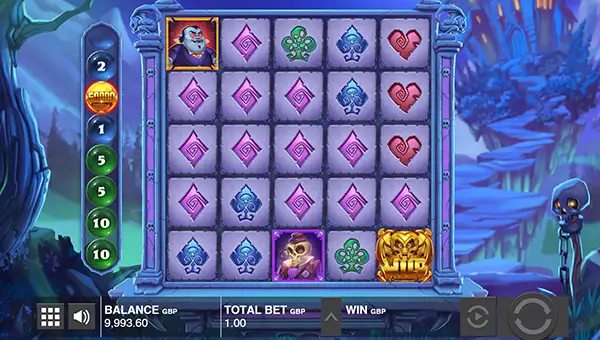 Fat Drac base game screenshot showing reels and features