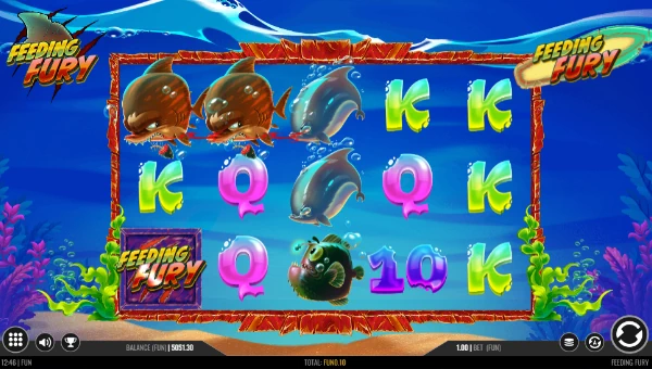 Feeding Fury base game screenshot showing reels and features