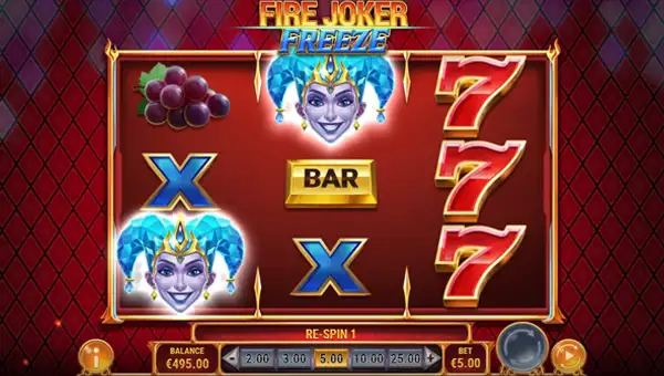 Fire Joker Freeze base game screenshot showing reels and features