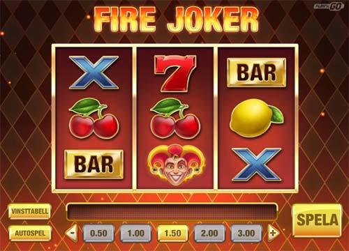 Fire Joker base game screenshot showing reels and features