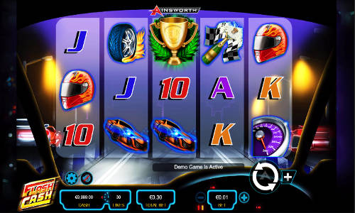 Flash Cash base game screenshot showing reels and features