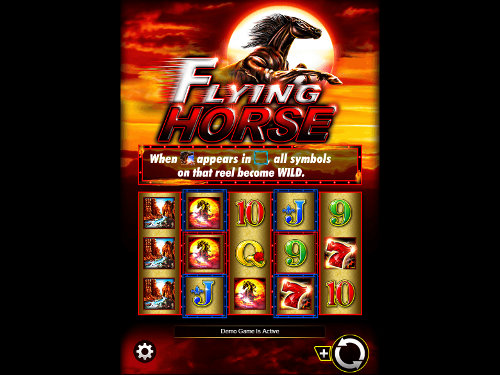 Flying Horse base game screenshot showing reels and features