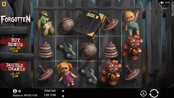 Forgotten base game screenshot showing reels and features