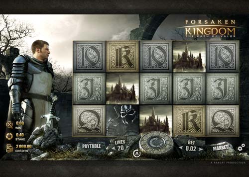 Forsaken Kingdom base game screenshot showing reels and features