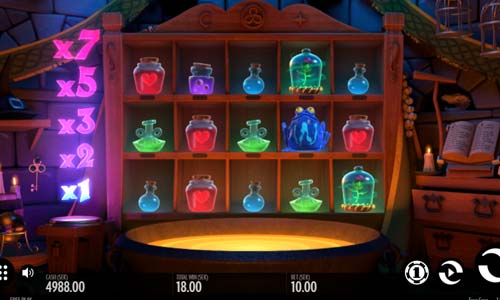 Frog Grog base game screenshot showing reels and features