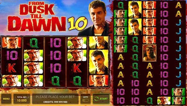 From Dusk till Dawn 10 base game screenshot showing reels and features