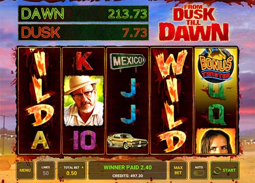 From Dusk Till Dawn base game screenshot showing reels and features