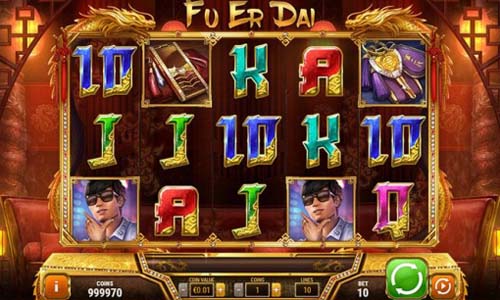 Fu Er Dai base game screenshot showing reels and features