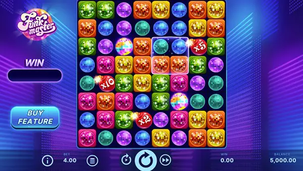 Funk Master base game screenshot showing reels and features