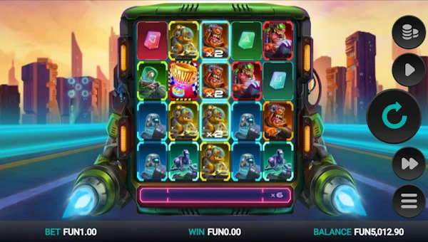 Galactic Racers Dream Drop base game screenshot showing reels and features