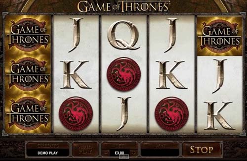 Game of Thrones base game screenshot showing reels and features