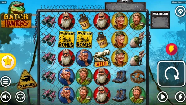 Gator Hunters base game screenshot showing reels and features