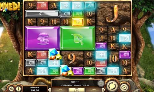 Gemmed base game screenshot showing reels and features