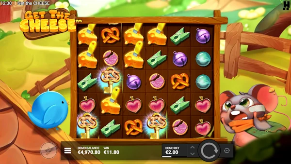 Get the Cheese base game screenshot showing reels and features