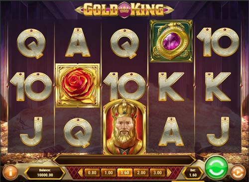 Gold King base game screenshot showing reels and features