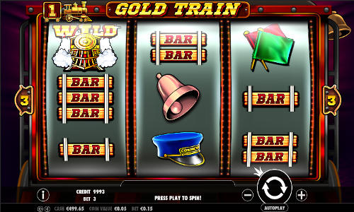 Gold Train base game screenshot showing reels and features
