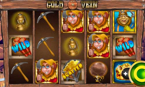 Gold Vein base game screenshot showing reels and features