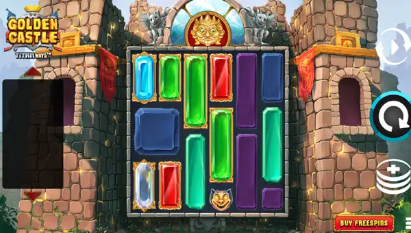 Golden Castle base game screenshot showing reels and features