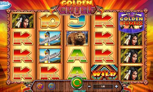 Golden Chief base game screenshot showing reels and features