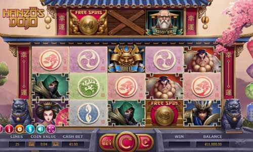Hanzos Dojo base game screenshot showing reels and features