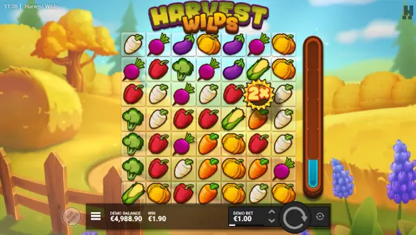 Harvest Wilds base game screenshot showing reels and features
