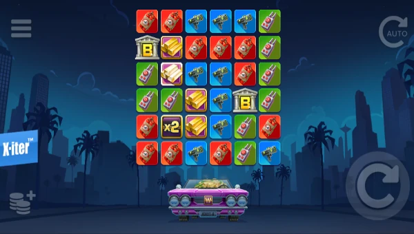 Heist Guys base game screenshot showing reels and features