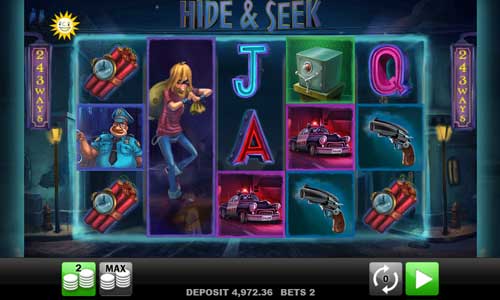 Hide and Seek base game screenshot showing reels and features