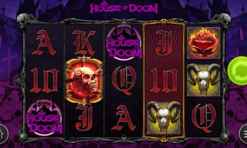 House of Doom base game screenshot showing reels and features