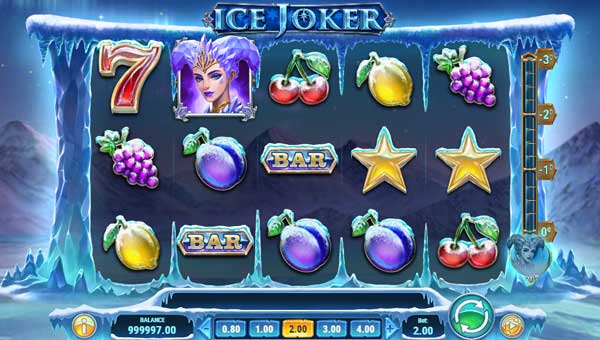 Ice Joker base game screenshot showing reels and features