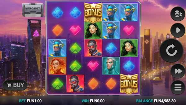 Immortal 5 base game screenshot showing reels and features