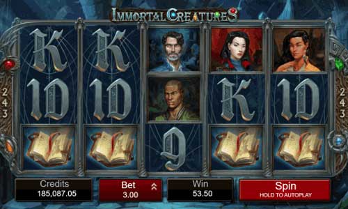 Immortal Creatures base game screenshot showing reels and features