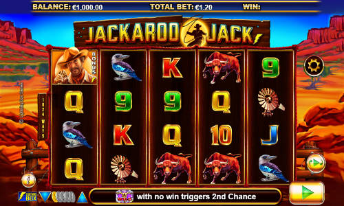 Jackaroo Jack base game screenshot showing reels and features