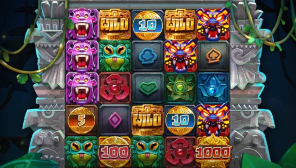 Jaguar Drop base game screenshot showing reels and features