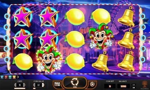 Jokerizer base game screenshot showing reels and features