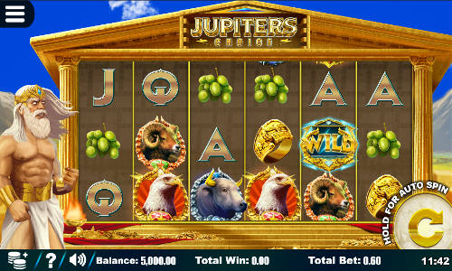 Jupiters Choice base game screenshot showing reels and features
