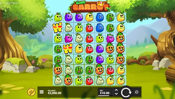 King Carrot base game screenshot showing reels and features