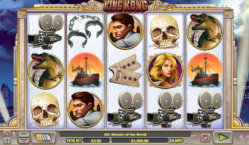 King Kong base game screenshot showing reels and features